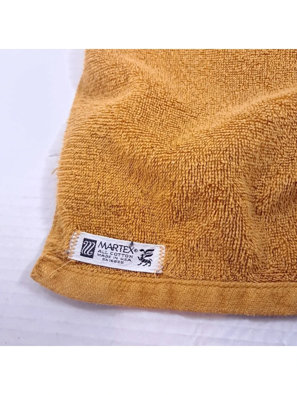 Vintage hand Towel set 2 harvest yellow Gold Martex West Point Pepperell Fairfax